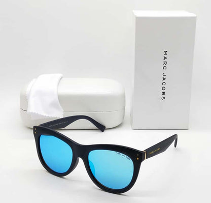 Marc Jacobs High Quality Designer Cat Eyes Sunglasses For Unisex-Unique and Classy MJ-219 Black Frame With Black Glass Sunglass And Multicolor Stick Sunglass -BEST FOR EVERYONE