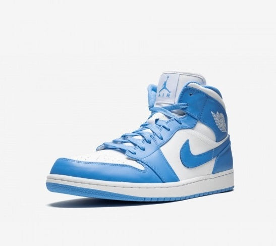 Air Jordan 1 Mid University Blue-White Basketball Shoes For Man And Boys 554724-106