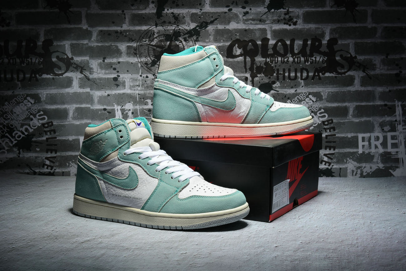 Air Jordan 1 Retro Light Green Shoes For Man And Boys 555088-311