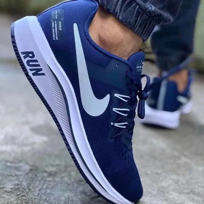 Nike Running White And Dark Blue Shoes For Man And Women