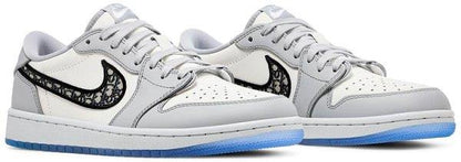 Dior x Air Jordan 1 Low White Light Grey Shoes For Man And Boys CN8608-002