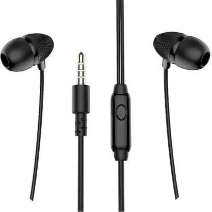 Universal Earphone - Wired Headset For Smart Phones With Crystal Clear Voice And Mic M-520-BLACK