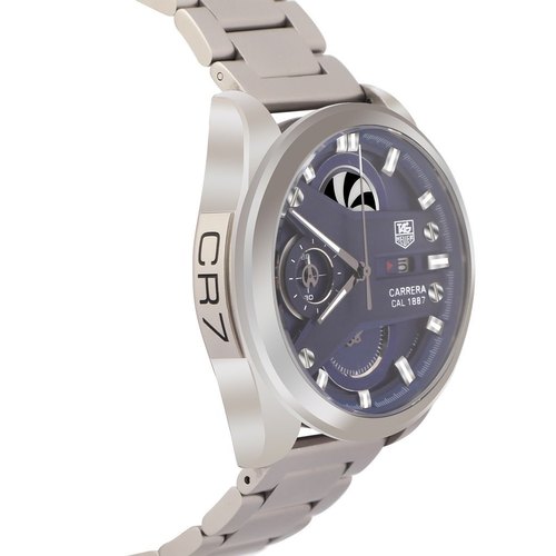 Tag Heuer Grand Carrera Cr7 1887 Blue Chronograph Multi Dial Stainless Steel Th-Slv-Blu Men's Watch For Man - Gift