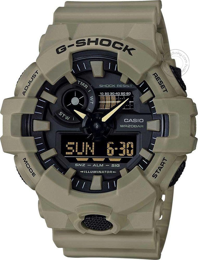 Casio G-Shock Analog Digital Military Color Belt Men's Watch For Man GA700UC-6A Black Color Dial Day And Date Gift Watch