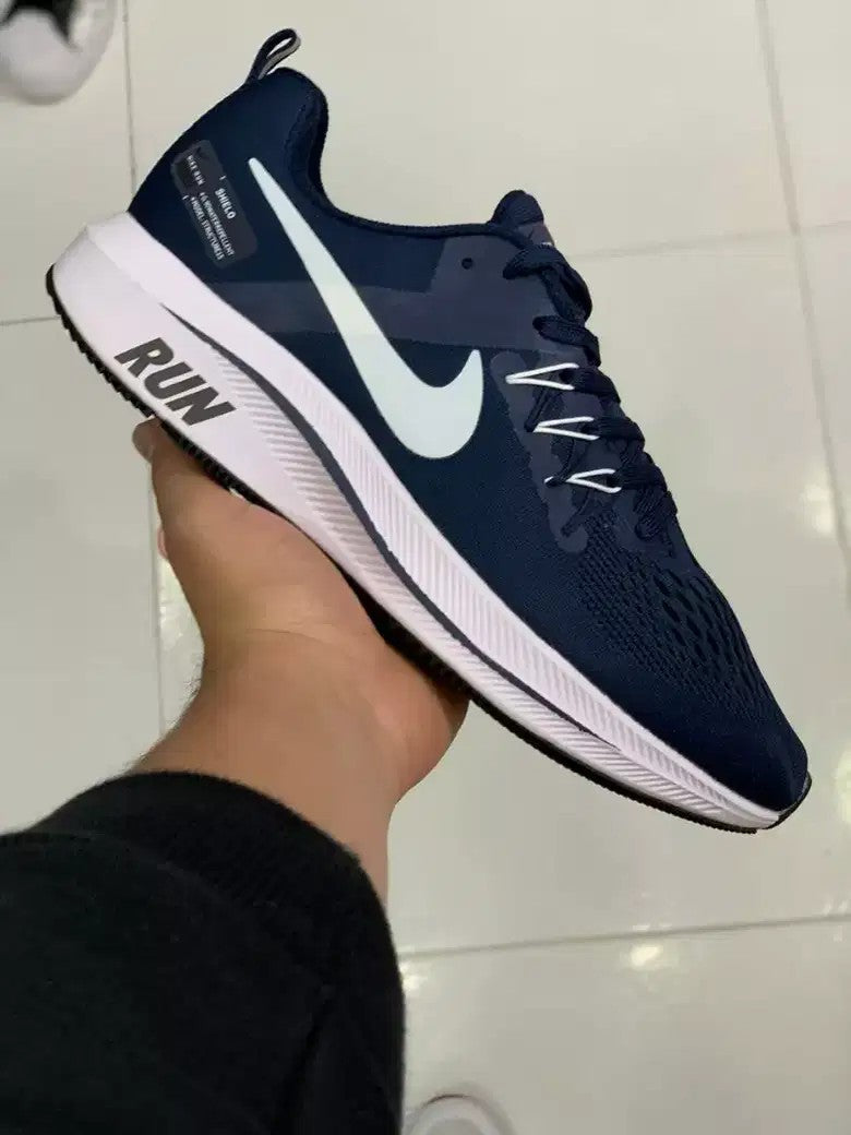 Nike Running White And Dark Blue Shoes For Man And Women