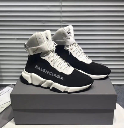 Nike Air Balenciaga High Top White Black Shoe - Balenciaga-Speed-Trainer-021