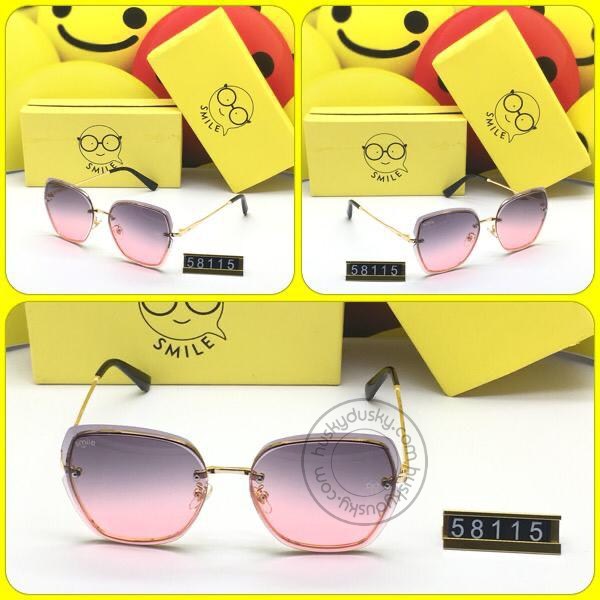 Smile Multi Color Glass Man's Women's Sunglass for Man Woman or Girl SM-BC-99 Black Golden Frame Gift Sunglas