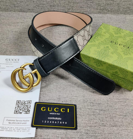 GC Marmont Black And GC Design Double Shaded Texas Color GC Design Leather Formal Men's Waist Belt For Man Formal GC Design Buckle Belt GC-FB-5272