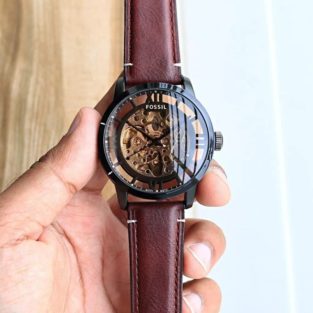 Dark Brown Leather Watch Fossil Townsman Me3098 Fossil Men's