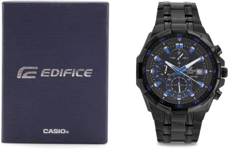 Casio Edifice Chronograph Men's Watch Black Blue EFR-539BK-1A2VUDF