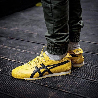 Mens Onitsuka Tiger Mexico 66 Athletic Shoes For Man And Boys - Yellow / Black DL408-0490