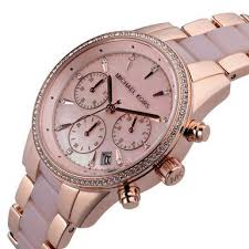 MK Rose Gold Multicolour Strap Tone Stainless Steel Chronograph Women's Watch For Girl Or Woman MK-6307 Best Gift Watch