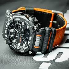 Casio G-Shock Analog-Digital Black Dial Men's Watch-GA-900C-1A4DR (G1049) Orange Resin Band With Black Case Men Sports Watch