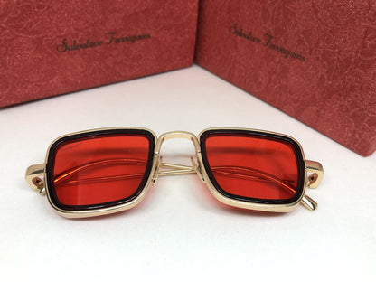 Louis Vuitton Kabir Singh Branded Red Len's Sunglass For eyewear Men's Women's Or Girl's Sunglass With Red Golden Trending sunglass LV-1408- Unisex Sunglass