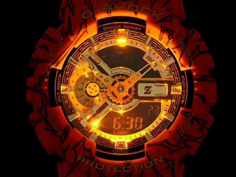 Casio G-Shock x Dragon Ball Z GA110 Analog-Digital Resin Watch For Man GA110JDB-1A4 Multi Color Dial Day And Date Gift Watch