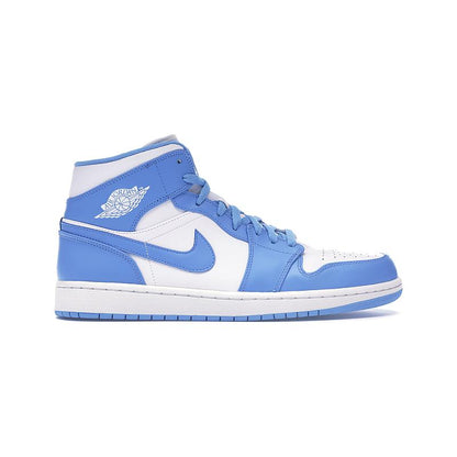 Air Jordan 1 Mid University Blue-White Basketball Shoes