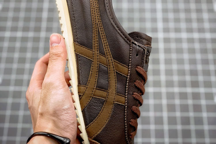 Onitsuka Tiger Unisex Chocolate Mexico 66 Deluxe Shoes Slip-On Athletic Shoes For Men's Or Boys-TH9J4L-2828