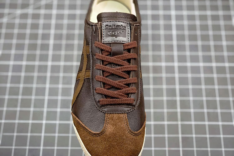 Onitsuka Tiger Unisex Chocolate Mexico 66 Deluxe Shoes Slip-On Athletic Shoes For Men's Or Boys-TH9J4L-2828