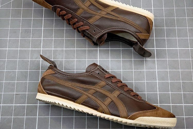 Onitsuka Tiger Unisex Chocolate Mexico 66 Deluxe Shoes Slip-On Athletic Shoes For Men's Or Boys-TH9J4L-2828