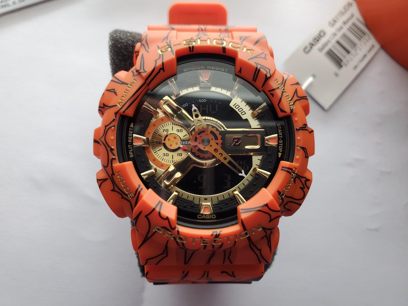 Casio G-Shock x Dragon Ball Z GA110 Analog-Digital Resin Watch For Man GA110JDB-1A4 Multi Color Dial Day And Date Gift Watch