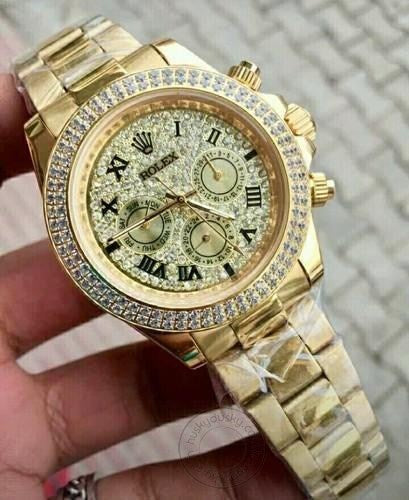 Rolex Diamond Luxury Men's Watch for Man RLX-ZOOM Quartz Gold Watch