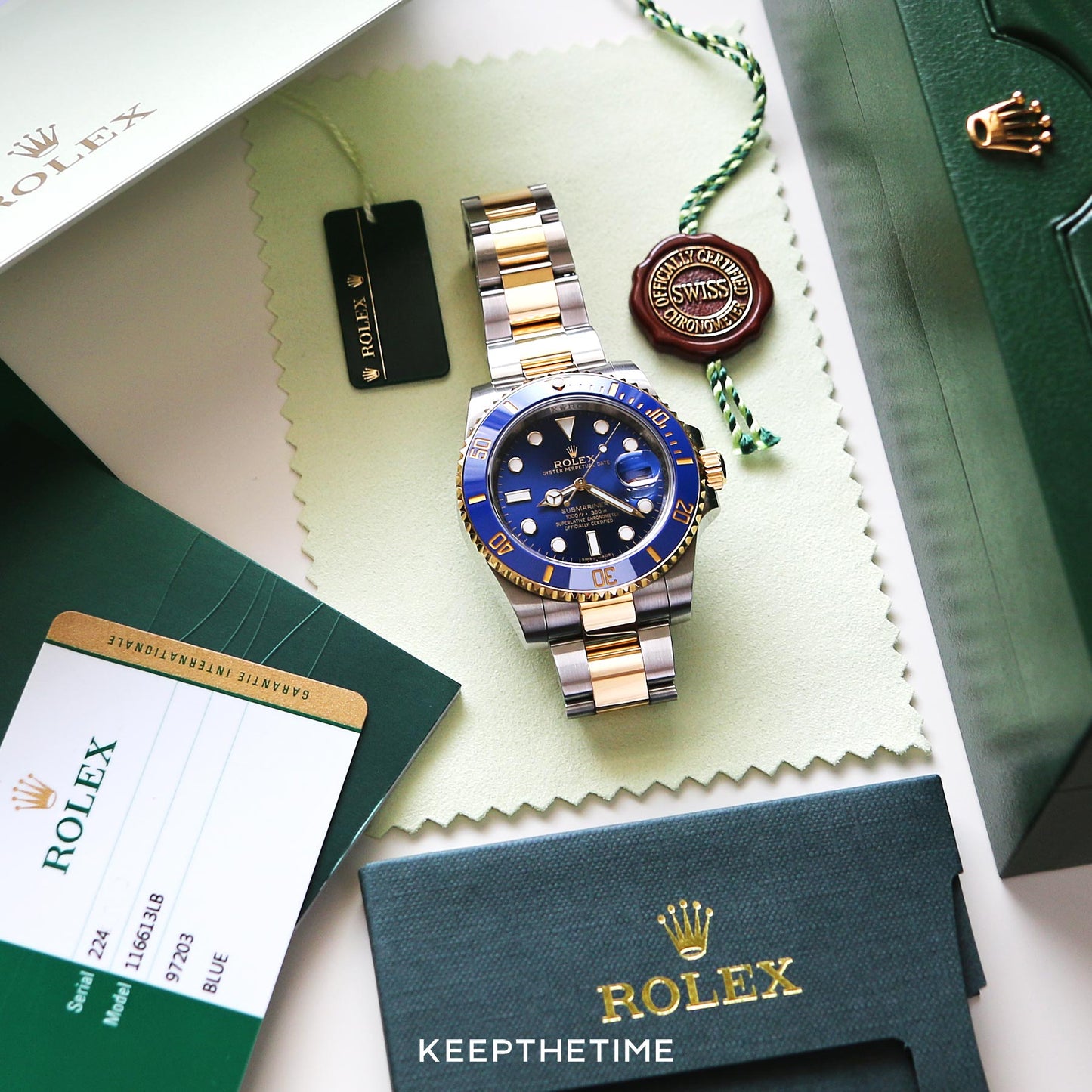 Rolex Watches Submariner Automatic Silver Gold Blue Dial Metal Men's Watch for Man RLX-BLUE-SG Dual Tone