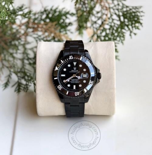 ROLEX BLACK Submarine Automatic Black Strap Men's Watch For Man RLX-BLK Black Dial Gift Watch