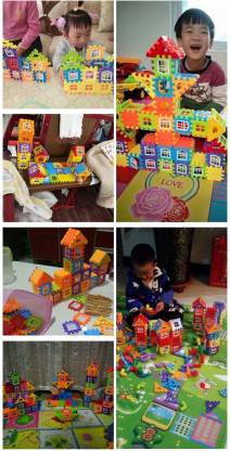 Best baby gift happy home/house educational learning toys(72 blocks+30 windows)  (102 Pieces)