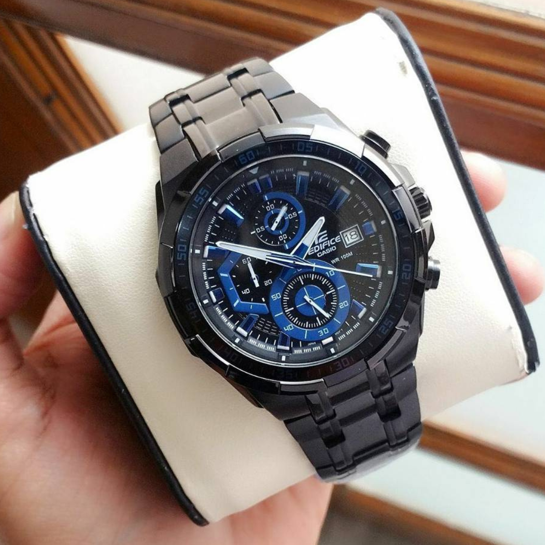 Casio Edifice Chronograph Men's Watch Black Blue EFR-539BK-1A2VUDF