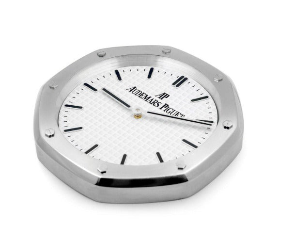 Audemars Piguet Wall Clock Quartz Analog Silver Color With White Dial Clock For Wall decording Clock- Classy Look Clock For Home D cor Wall AP-WC-118