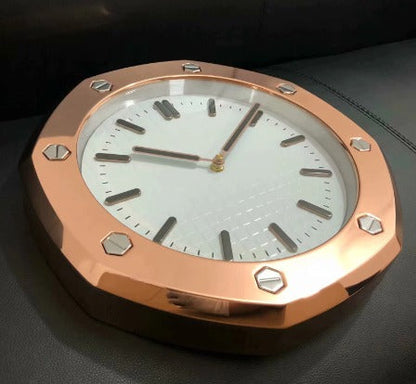 Audemars Piguet Wall Clock Quartz Analog Rose Gold Color With White Dial Clock For Wall decording Clock- Classy Look Clock For Home D cor Wall AP-WC-200