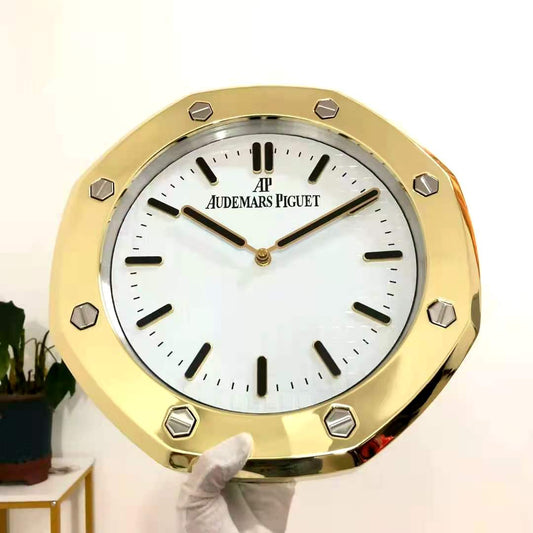 Audemars Piguet Wall Clock Quartz Analog Gold Color With White Dial Clock AP-WC-202